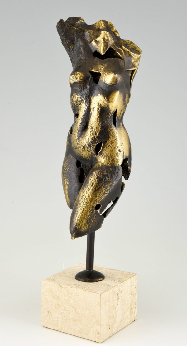 Bronzen beeld, vrouwen torso.