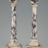 Paire consoles decoratives en marble