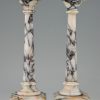 A pair of antique marble columns