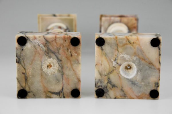 Paire consoles decoratives en marble