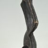 Modern bronze sculpture woman abstract