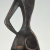 Modern bronzen sculptuur vrouw abstract