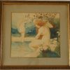 A Pair of Art Nouveau watercolor paintings with nudes