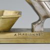 Art Deco bronze ashtray with pelican