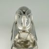 Art Deco silvered bronze ashtray with rabbit.