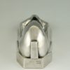 Art Deco silvered bronze ashtray with rabbit.