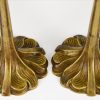 Art Nouveau paire de bougeoirs en bronze