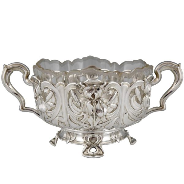 Art Nouveau jardinière en argent massif