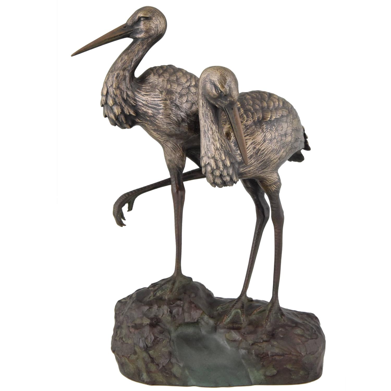 Art Deco sculpture bronze cigogne Art Deco sculpture bronze cigogne