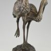 Art Deco bronze sculpture of storks