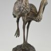 Art Deco sculpture bronze cigogne