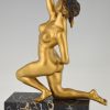 Art Deco sculpture bronze femme nue
