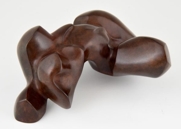 Modern bronze sculpture of a nude.