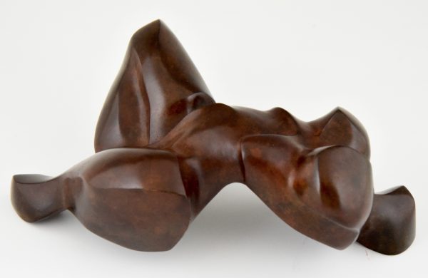 Modern bronze sculpture of a nude.