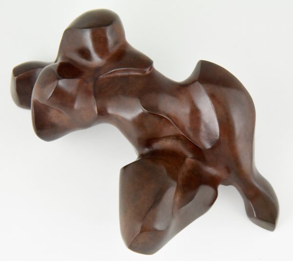 Modern bronze sculpture of a nude.
