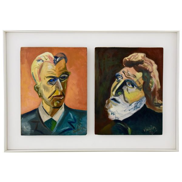 Gemälde, zwei Männer Portrait