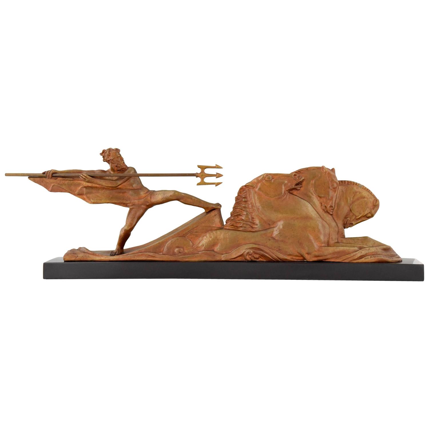 Bronze Art Deco Neptune Bronze Art Deco Neptune