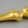 Art Nouveau verguld bronzen briefopener met vrouw