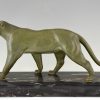 Art Deco Bronze Skulptur Panther