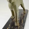 Art Deco bronzen sculptuur panter