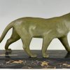 Art Deco bronze panther sculpture