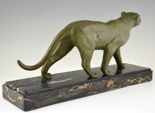 Art Deco bronzen sculptuur panter