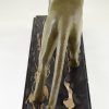 Art Deco panthère sculpture en bronze