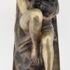 Art Deco Bronze Skulptur Frau mit Panther