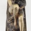 Art Deco sculpture en bronze femme au panthère