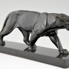 Art Deco panther sculpture.