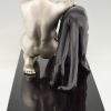 Art Deco sculpture nude with panther