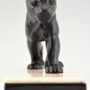 Art Deco sculpture of a panther