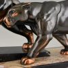 Art Deco Skulptur zwei Panther