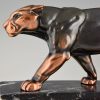 Art Deco sculpture of two panthers