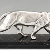 Art Deco sculptuur panter verzilverd