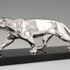 Art Deco Skulptur vrsilbert Panther