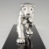 Art Deco Skulptur vrsilbert Panther