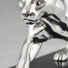 Art Deco Skulptur vrsilbert Panther