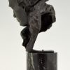 Sculpture en bronze buste de Beethoven