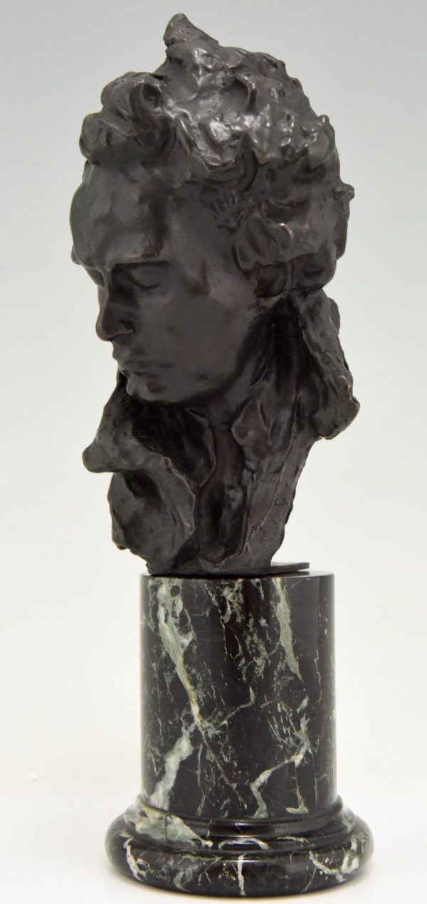 Antike Bronzeskulptur Büste von Beethoven