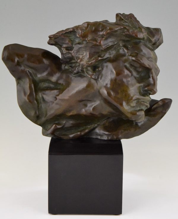 Art Deco bronze sculpture of a man, The Rhone.