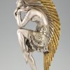 Art Deco Skulptur Tänzerin, Inderin mit Kopfschmuck