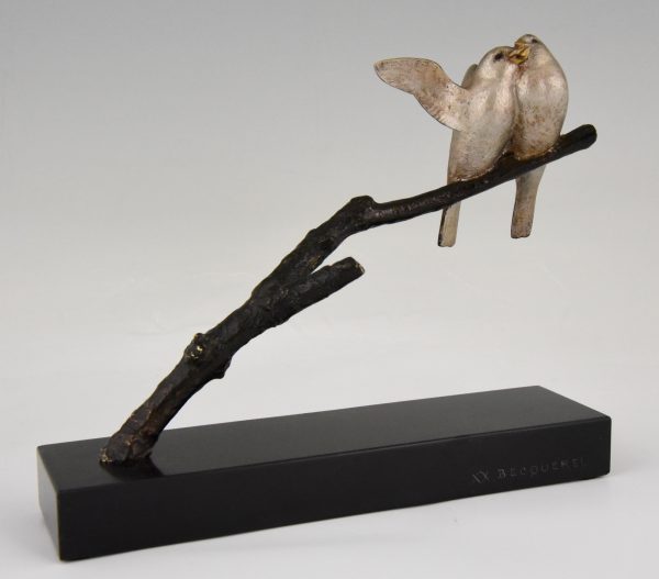 Art Deco sculpture bronze oiseau