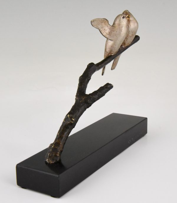 Art Deco bronze bird sculpture