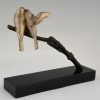 Art Deco bronze bird sculpture