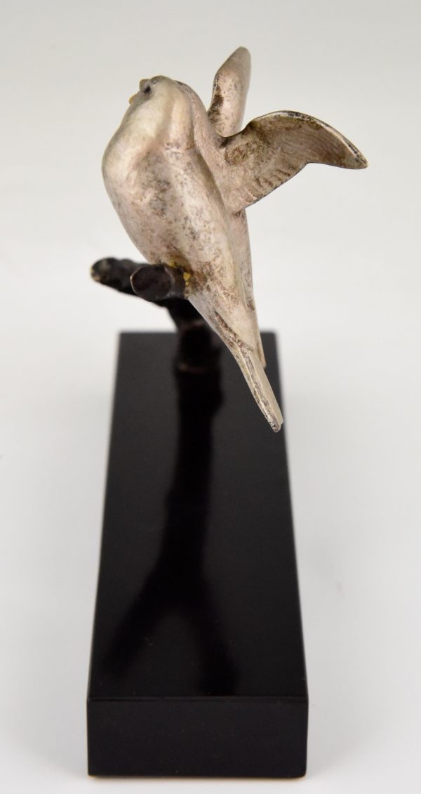 Art Deco bronze bird sculpture