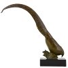 Art Deco bronze pheasant sculpture