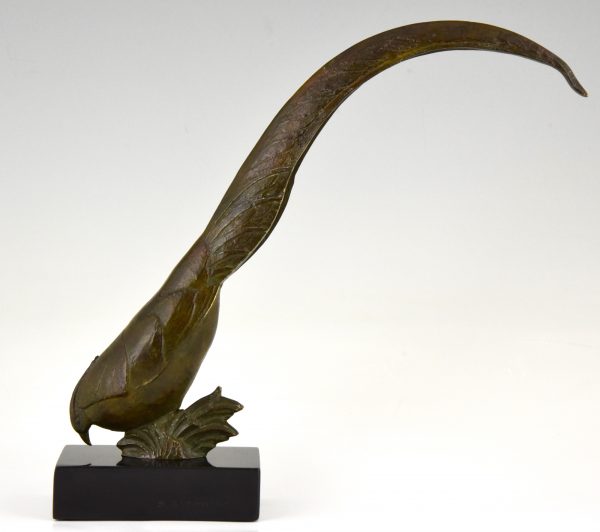 Art Deco bronzen sculptuur fazant