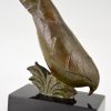 Art Deco Bronze Skulptur Fasan