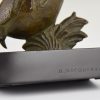 Art Deco bronze pheasant sculpture